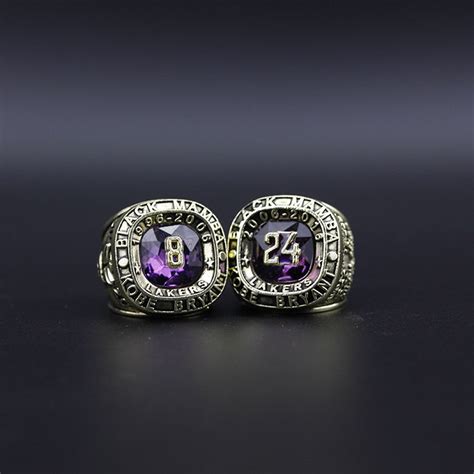 2 Piece Custom Design Kobe Bryant Black Mamba Memorial Ring Etsy