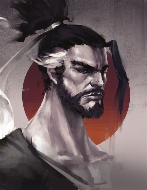 Hanzo Portrait Jeff Chen On Artstation At Overwatch Fan Art Hanzo