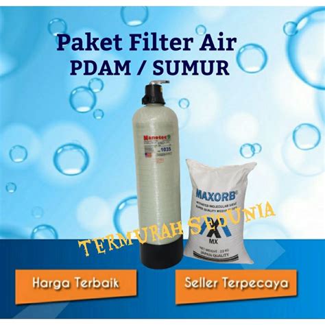 Jual Paket Filter Air Tabung FRP 1035 Air PDAM SUMUR Shopee Indonesia