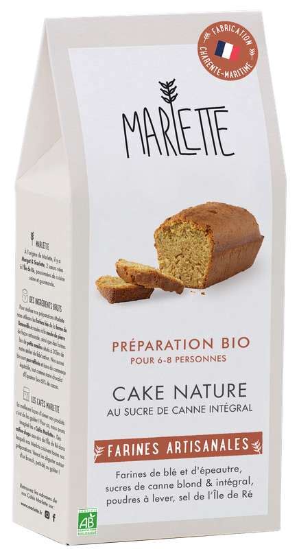 Pr Paration Cake Nature Au Sucre De Canne Int Gral Bio Marlette