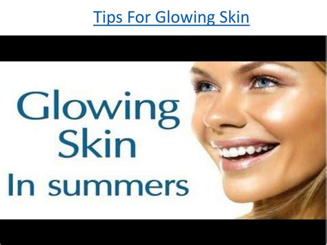 Ppt Tips For Healthy Skin Tips For Glowing Skin Powerpoint