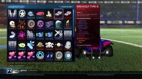 BREAKOUT TYPE S GIVEAWAY ROCKET LEAGUE PS4 YouTube