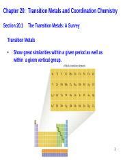 GenChemII Chapter20 Transition Metals And Coordination Chemistry Pptx