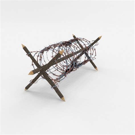 Lowpoly Barb Wire Obstacle 1 Obstacles Barbed Wire Wire