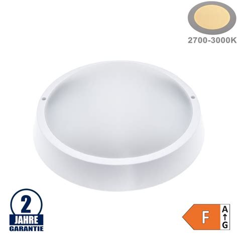 8W LED Aufbau Leuchte Kunststoff Rund Warmweiß IP65 LEDFactory