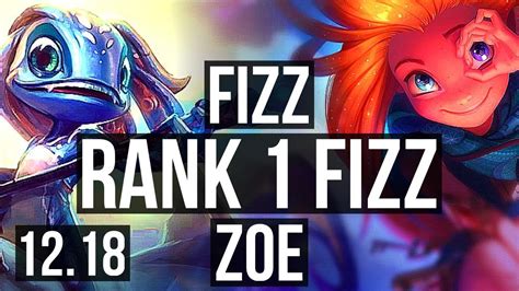 FIZZ Vs ZOE MID Rank 1 Fizz Godlike 300 Games 900K Mastery KR