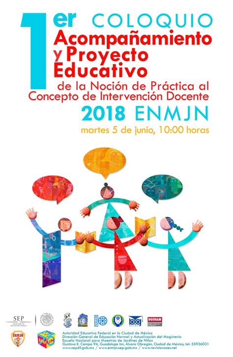 Er Coloquio Acompa Amiento Y Proyecto Educativo De La Noci N De