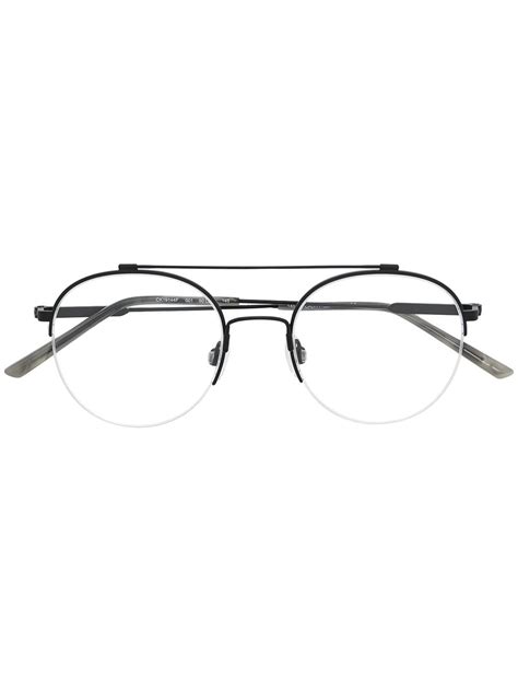 Calvin Klein Ck19144 Round Frame Glasses Black Farfetch