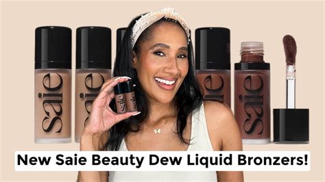 New Saie Beauty Dew Liquid Bronzers Shades Spritz Stinson Youtube