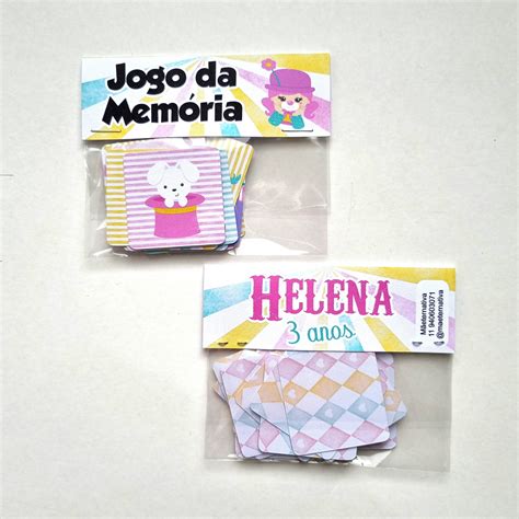 Jogo da Memória Circo Rosa Elo7 Produtos Especiais