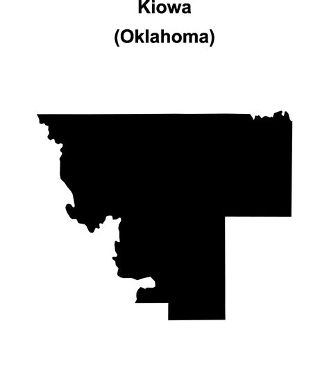 Kiowa County Oklahoma Blank Outline Map 46855278 Vector Art At Vecteezy