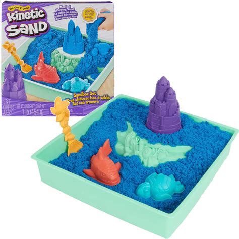 Piasek Kinetyczny Plastyczny Kinetic Sand Zestaw Zamek Z Niebieskim