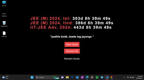 Jee 2024 Counter Live Wallpaper For Pc R Jeeneetards