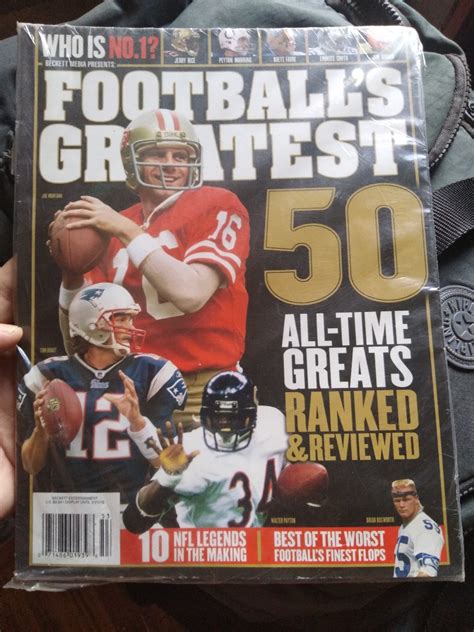 Footballs Greatest 50 All Time Nfl Greats Magazine Hobbies And Toys