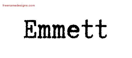 Typewriter Name Tattoo Designs Emmett Free Printout Free Name Designs