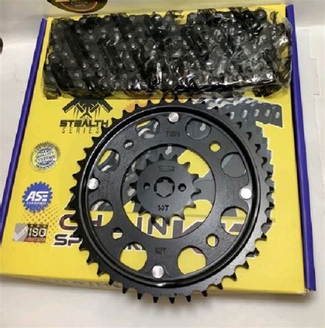 CB110 SPROCKET SET CHAIN HEAVY DUTY 132L 42 14 40 14 38 14 TSR Lazada PH