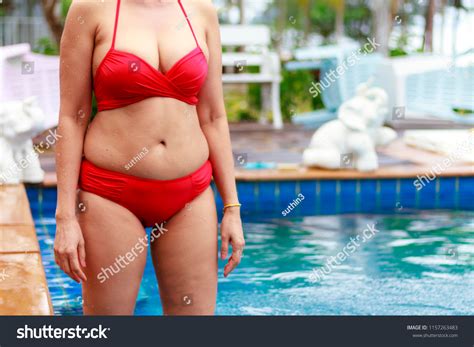 Woman Shape Sex Symbol Red Bikini Stock Photo Shutterstock