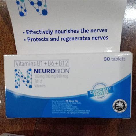 Factory Direct Sales Neurobion B1 B6 B12 30 Tablets Per Box Lazada Ph