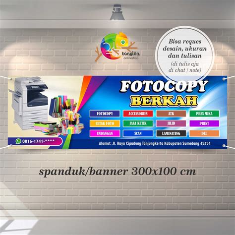 Jual Size X Cm Spanduk Banner Fotocopy Cetak Poto Print