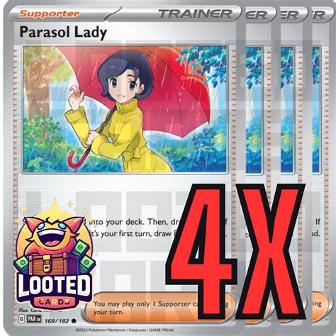 Pok Mon Cards Paradox Rift Playset X Parasol Lady Nm Ebay