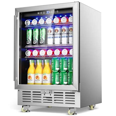 24 Inch Beverage Refrigerator 180 Cans Under Counter Beverage Cooler