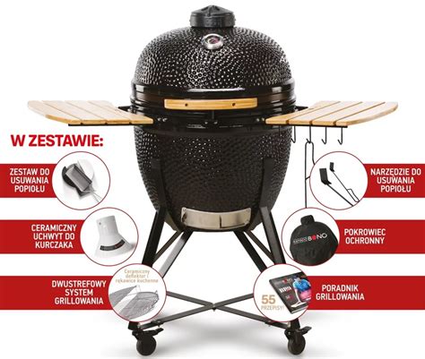 Grill Ceramiczny Kamado Bono Grande Czarny 59cm TQ0023ALLIN