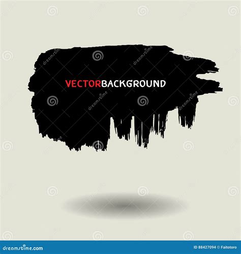 Black Brush Texture Background Set Stock Vector Illustration Of