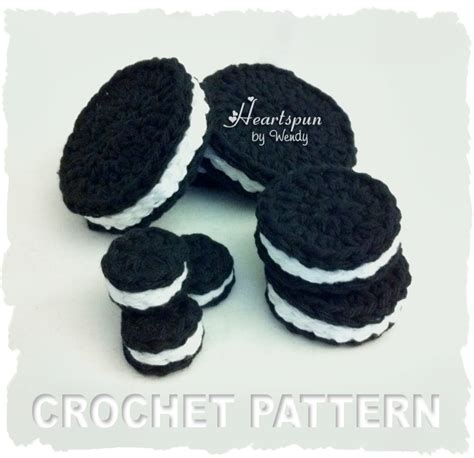 Crochet Pattern To Make An Oreo Cookie Use For Dishes Face Etsy