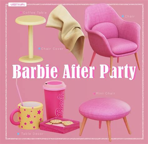 Sims Barbie Cc Barbie After Party Cc Set By Snootysims Sims