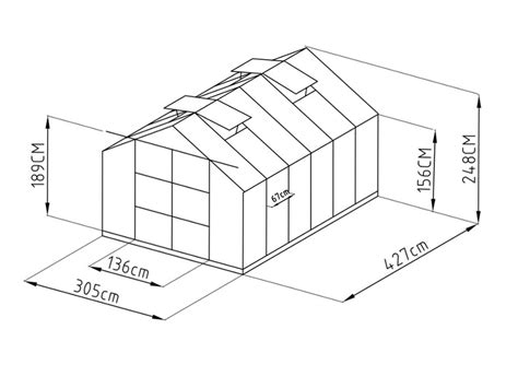 Tuinkas van polycarbonaat van 13m² KALIDA