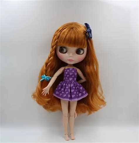 Blygirl Blyth Doll Chocolate Color Bangs Hair Nude Doll 30cm Joint Body 19 Joint Diy Doll Can