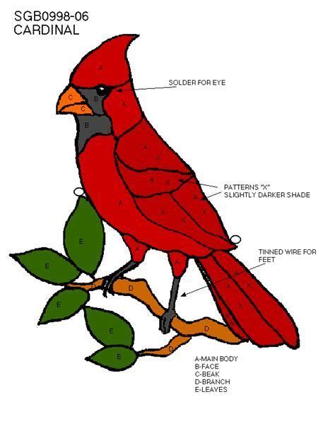 Image result for Cardinal Bird Template Printable | Stained glass birds, Stained glass cardinal ...