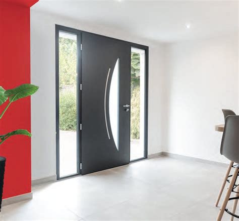 Porte D Entr E Cytiss Zilten En Aluminium En Inox Battante