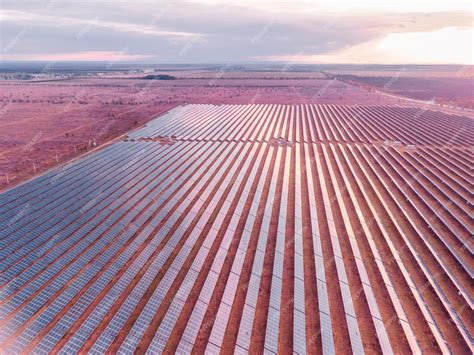 Premium Photo Aerial Top View Of A Solar Panels Power Plant Photovoltaic Solar Panels At