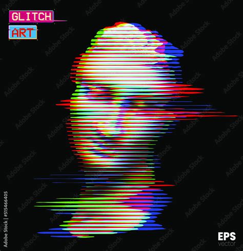 Glitch Art Vector Glitch Corrupted Rgb Color Mode Offset Illustration