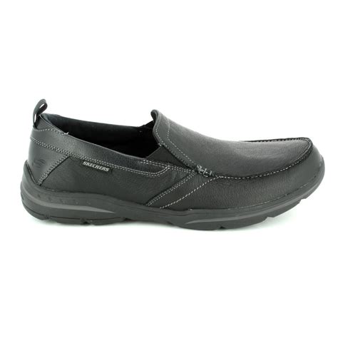 Skechers Harper Forde Black Mens Slip On Shoes 64858