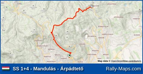 SS 1 4 Mandulás Árpádtető stage map Mecsek Rallye 2023 ORB