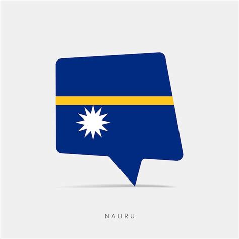 Premium Vector Nauru Flag Bubble Chat Icon