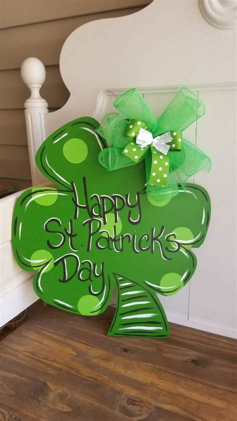 St Patricks Day Door Hanger Irish Door Hangers Wood Door Etsy