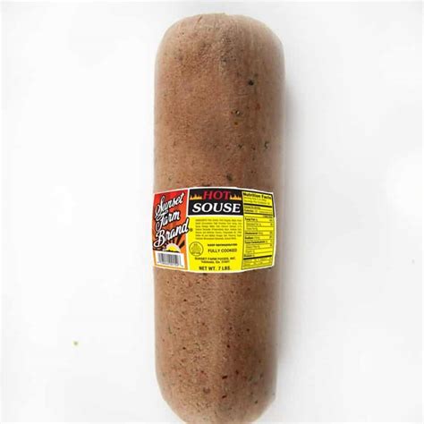 Souse Loaf Hot 7 lb. chub - Sunset Farm Foods