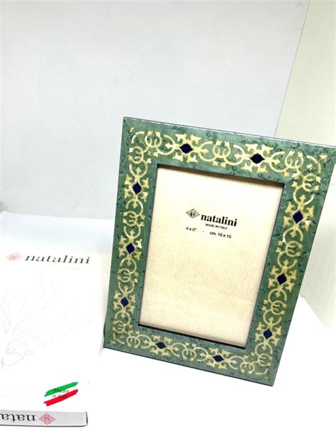 Natalini Photo Frame Green Marquetry With Mother Of Pearl Inlay