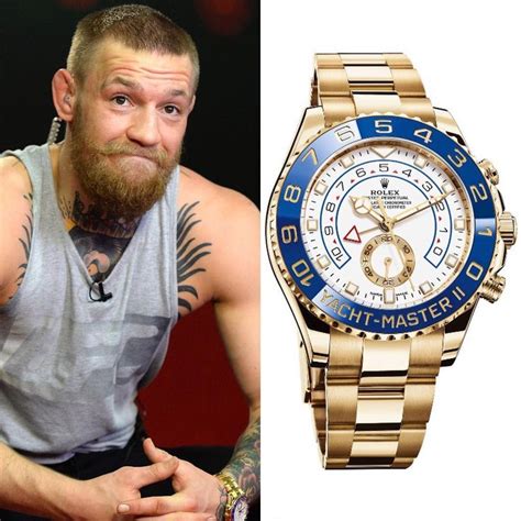 Ufc Champion Conor Mcgregor Wears A Gold Rolex Yacht Master Ii Rolex