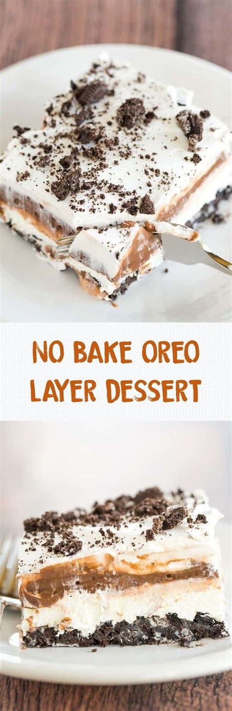 Easy Oreo Pudding Layer Dessert No Bake Heavenly Oreo Dessert Brown