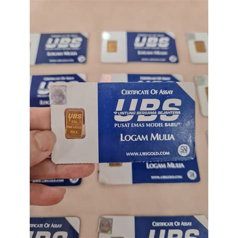 Jual Gram Lm Logam Mulia Emas Ubs Sertifikat Asli Logo Sni K