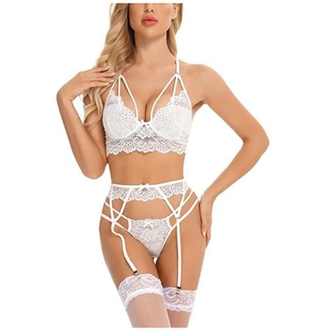 Ensemble De Lingerie Pour Femmes Avec Porte Jarretelles Soutien Gorge