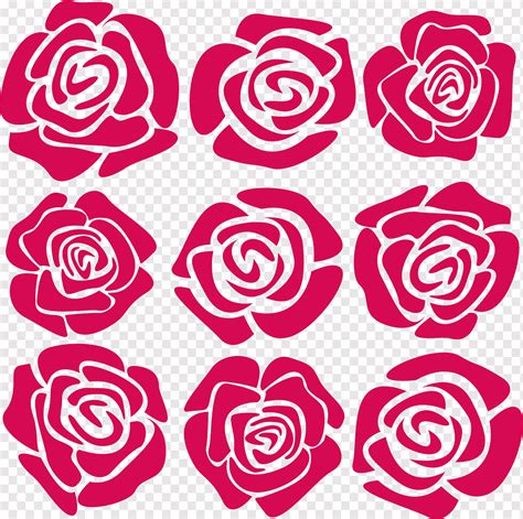 Flores Rosas Stencil Florido Floreado P Talo Dise O Plantilla