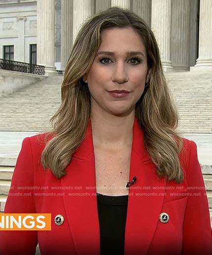 Wornontv Caitlin Huey Burnss Red Blazer On Cbs Mornings Caitlin