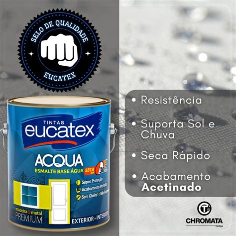 Eucatex Esmalte Base Gua Acetinado Acqua Branco L E Colorido L