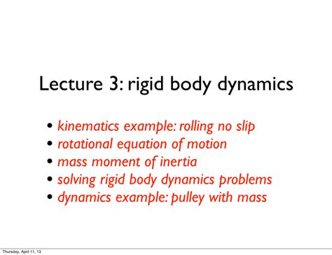 Lecture Rigid Body Dynamics Docslib