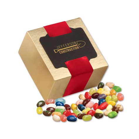 Custom Jelly Belly Jelly Beans In Gold T Box Personalized With Your